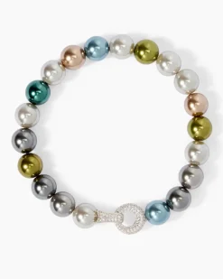 Armband mit Glasperlen & Zirkonia