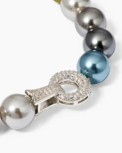 Armband mit Glasperlen & Zirkonia