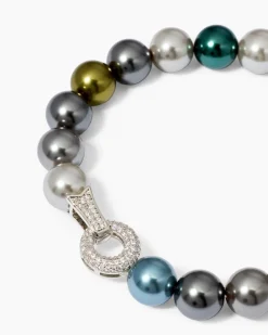 Armband mit Glasperlen & Zirkonia