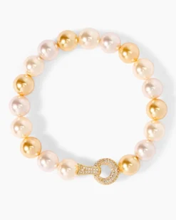 Armband mit Glasperlen & Zirkonia
