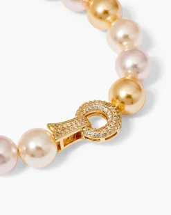 Armband mit Glasperlen & Zirkonia
