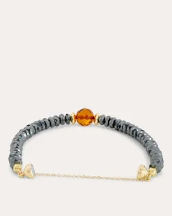 Armband mit Hämatit & Bernstein