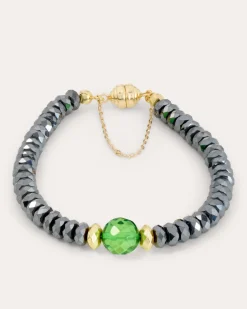 Armband mit Hämatit & Bernstein