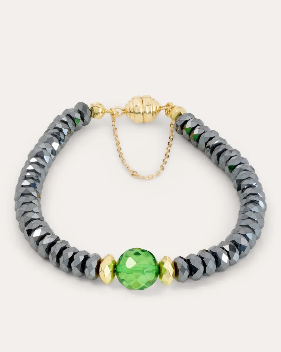 Armband mit Hämatit & Bernstein