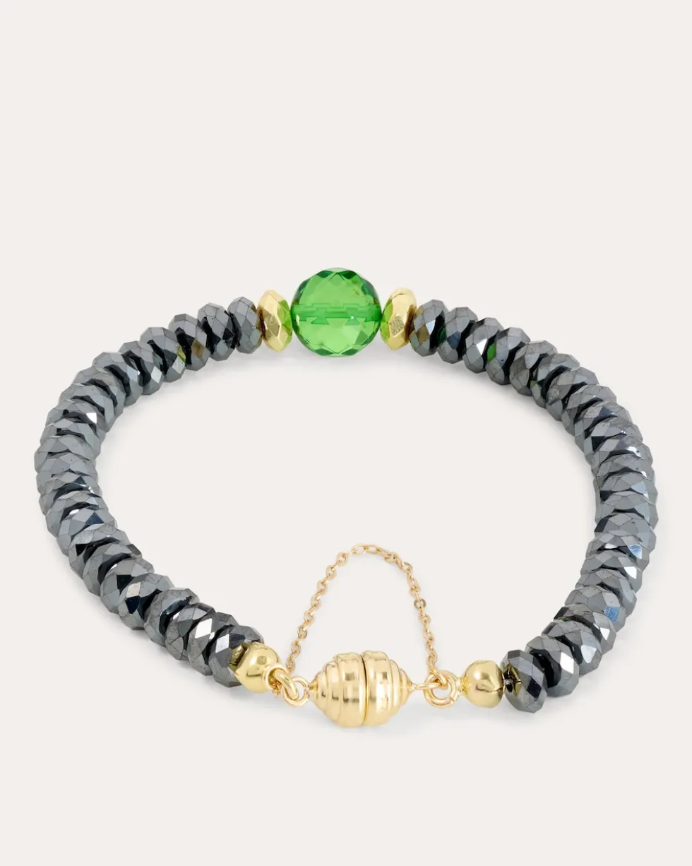 Armband mit Hämatit & Bernstein