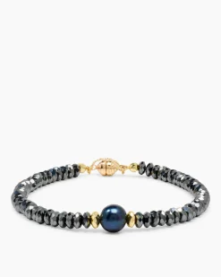 Armband mit Hämatit & Süßwasserzuchtperle