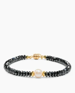 Armband mit Hämatit & Süßwasserzuchtperle