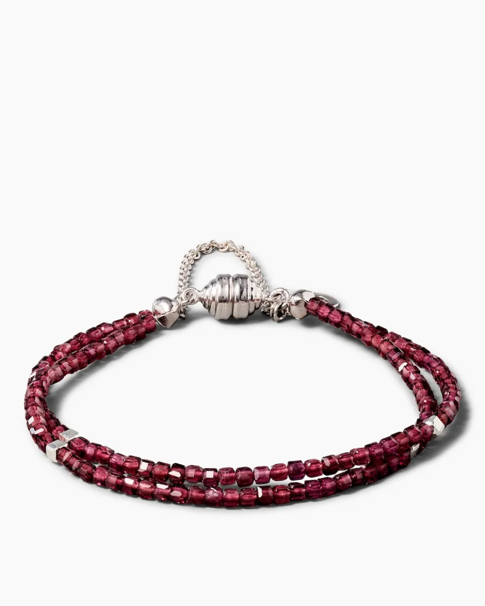 Armband mit Rhodolith & Hämatit