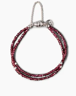 Armband mit Rhodolith & Hämatit