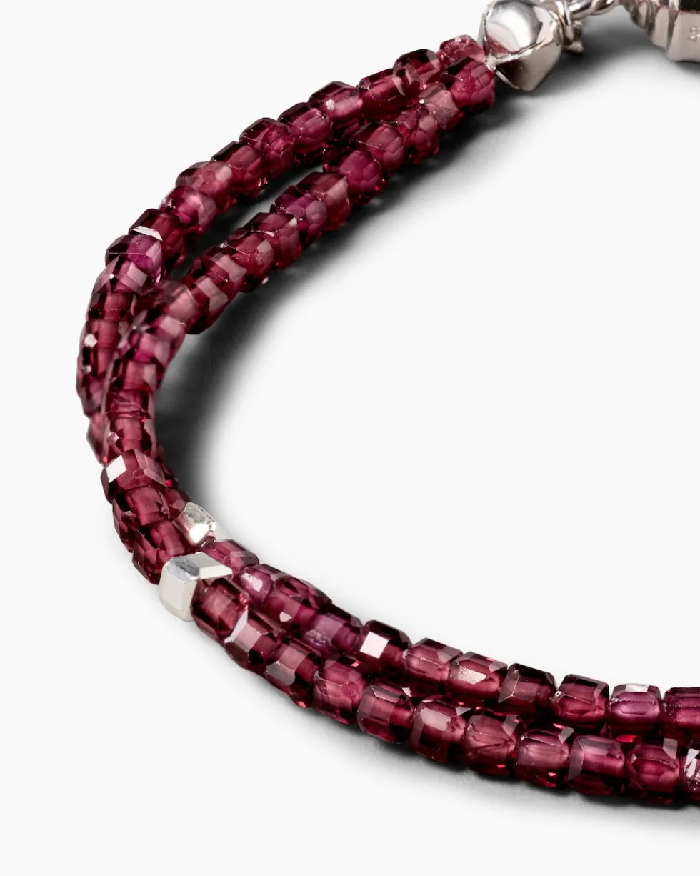 Armband mit Rhodolith & Hämatit