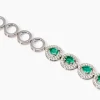 Armband mit Sambia Smaragd & Zirkon