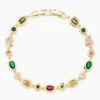 Armband mit Zirkonia, bunt