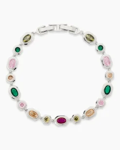 Armband mit Zirkonia, bunt
