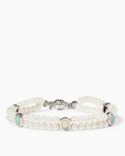 Armband SWZ-Perlen & Kristallopal