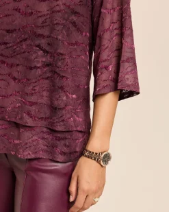 Ausbrennershirt mit Flockprint