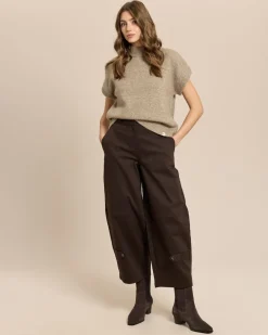 Barelleg Hose mit Bunddetail