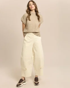 Barelleg Hose mit Bunddetail