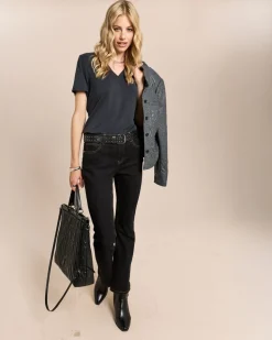 Basic-Shirt mit Stickerei