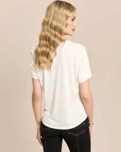 Basic-Shirt mit Stickerei