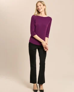 Basic Shirt mit U-Boot-Ausschnitt