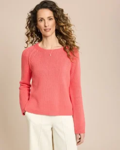 Baumwollpullover mit Raglanarm