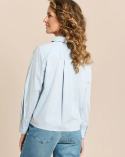 Baumwollstretch Bluse