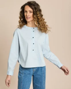Baumwollstretch Bluse boxy