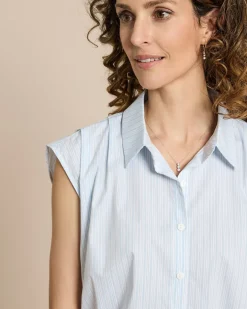 Baumwollstretch Blusenshirt