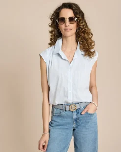 Baumwollstretch Blusenshirt