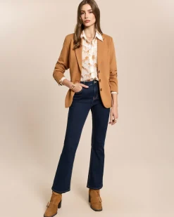Blazer aus Stretch-Ponte di Roma