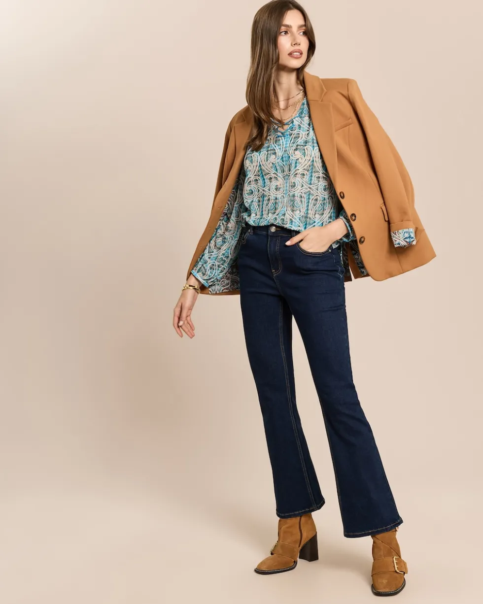 Blazer aus Stretch-Ponte di Roma