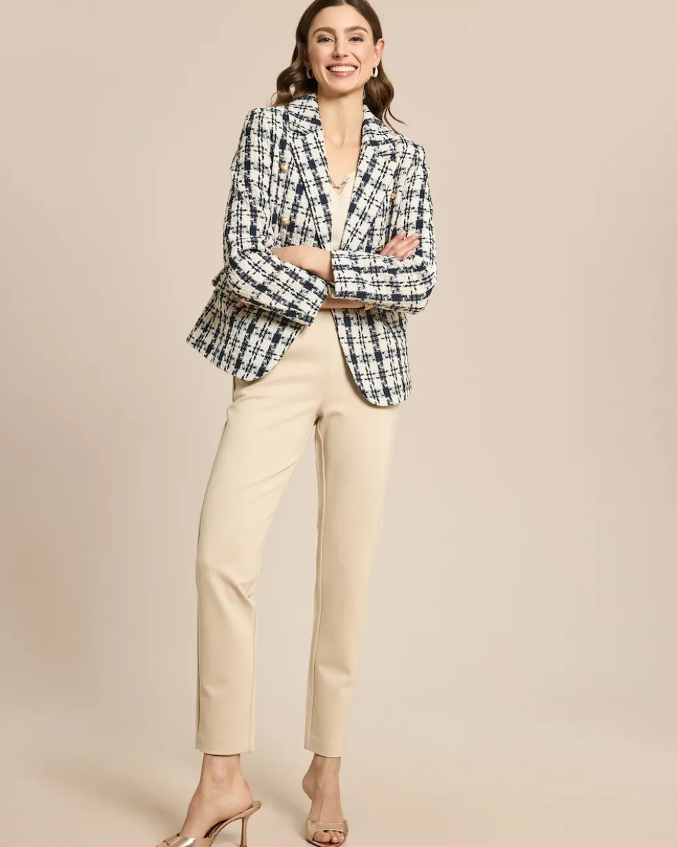 Blazer in Karo-Boucléoptik