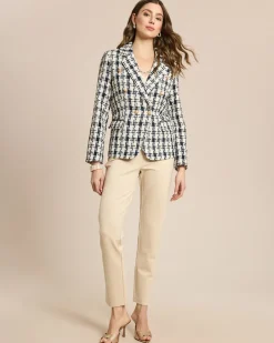 Blazer in Karo-Boucléoptik