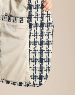 Blazer in Karo-Boucléoptik
