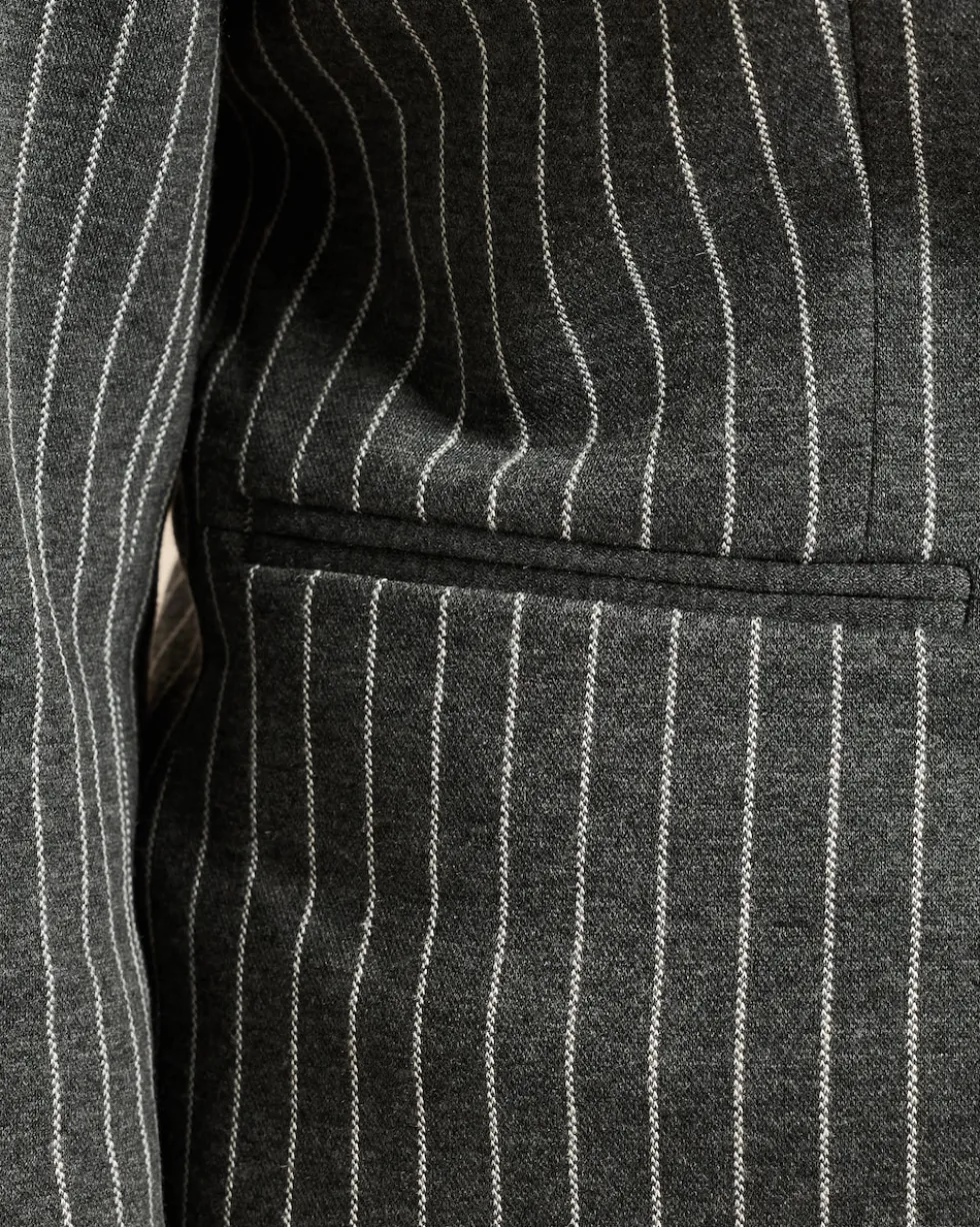 Blazer in Ponte di Roma mit Nadelstreifen