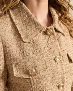 Blazer mit Glitzer und Bouclé-Optik