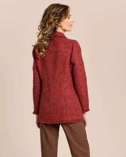 Blazer mit Glitzer und Bouclé-Optik
