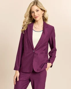 Blazer mit Nadelstreifen