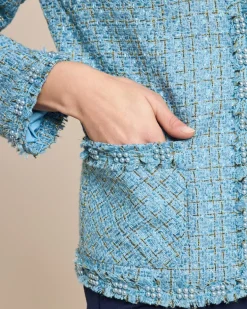 Blazer mit Perlenverzierung