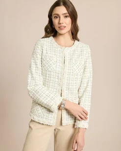 Blazer mit Perlenverzierung