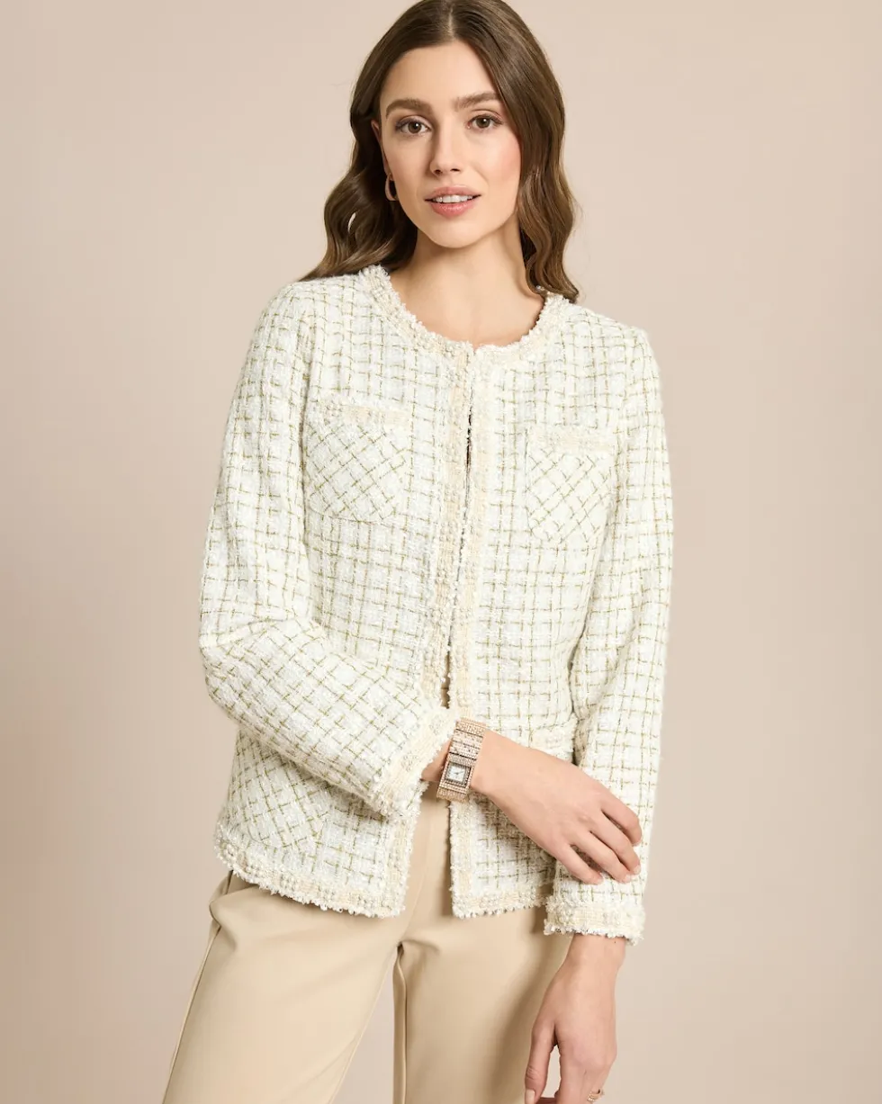 Blazer mit Perlenverzierung