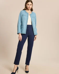 Blazer mit Perlenverzierung