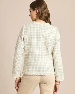 Blazer mit Perlenverzierung