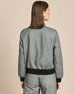 Blouson in Fischgrätoptik