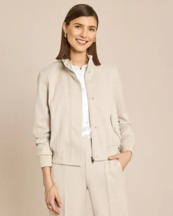 Blouson in Fischgrätoptik