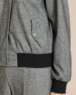 Blouson in Fischgrätoptik