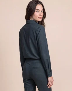 Bluse aus bedruckter Ponte