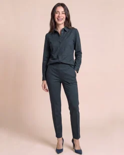 Bluse aus bedruckter Ponte