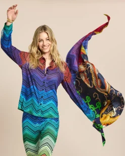Bluse aus Jersey mit Exklusivdruck