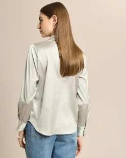 Bluse aus Satin